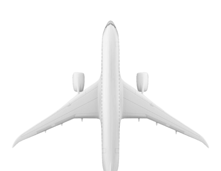 Airplane viewed from above